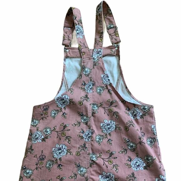 No Boundaries Floral Overalls Dress Juniors Sz 11 - Picture 8 of 10